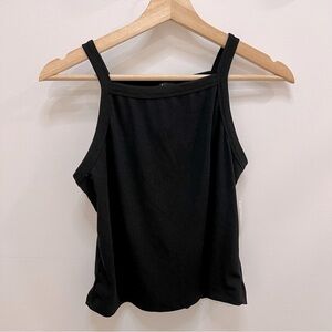 Women’s black justify ribbed tank top